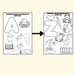 Izkrāso un mācies burtus!