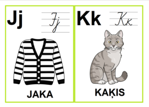 ALFABĒTA BURTU KARTĪTES A5