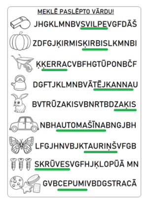 LASĪŠANA – MEKLĒ PAZUDUŠO VĀRDU