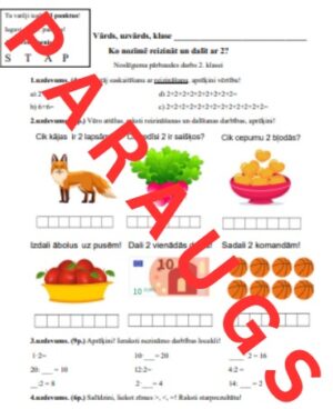 2.7. Ko nozīmē reizināt un dalīt ar 2? Pārbaudes darbs.