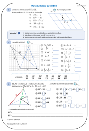 Vektora izteikšana ar dotajiem vektoriem