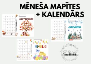 A3 mēneša mapītes + kalendārs aizmugurē