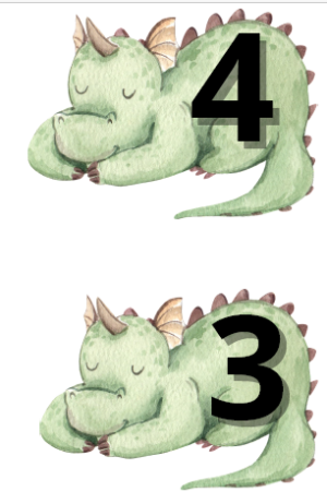 Skaitļi augošā secībā 1-10. Vizuāls noformējums.