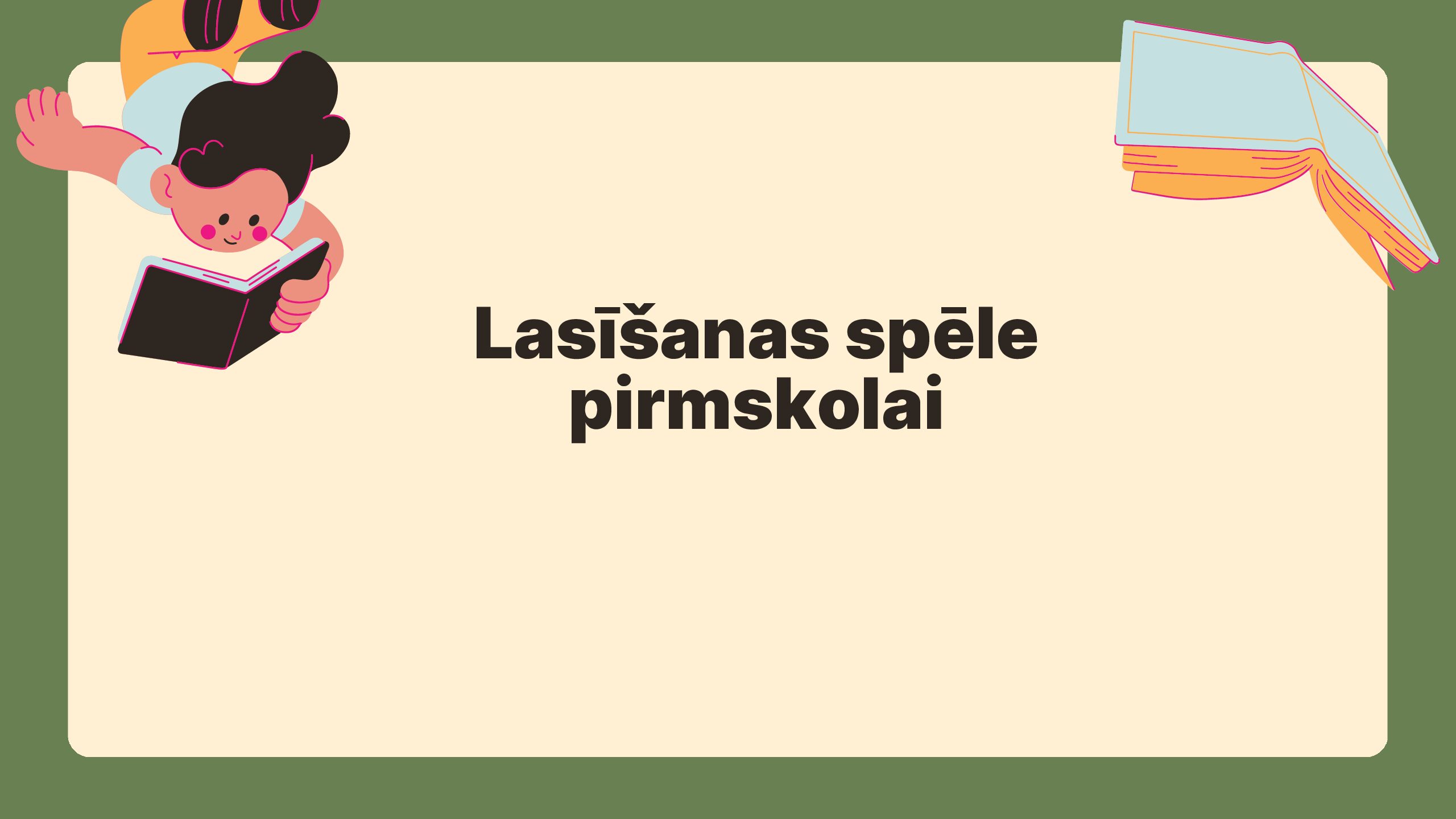 Lasīšanas spēle pirmskolai