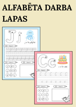 Angļu valodas alfabētu darba lapas