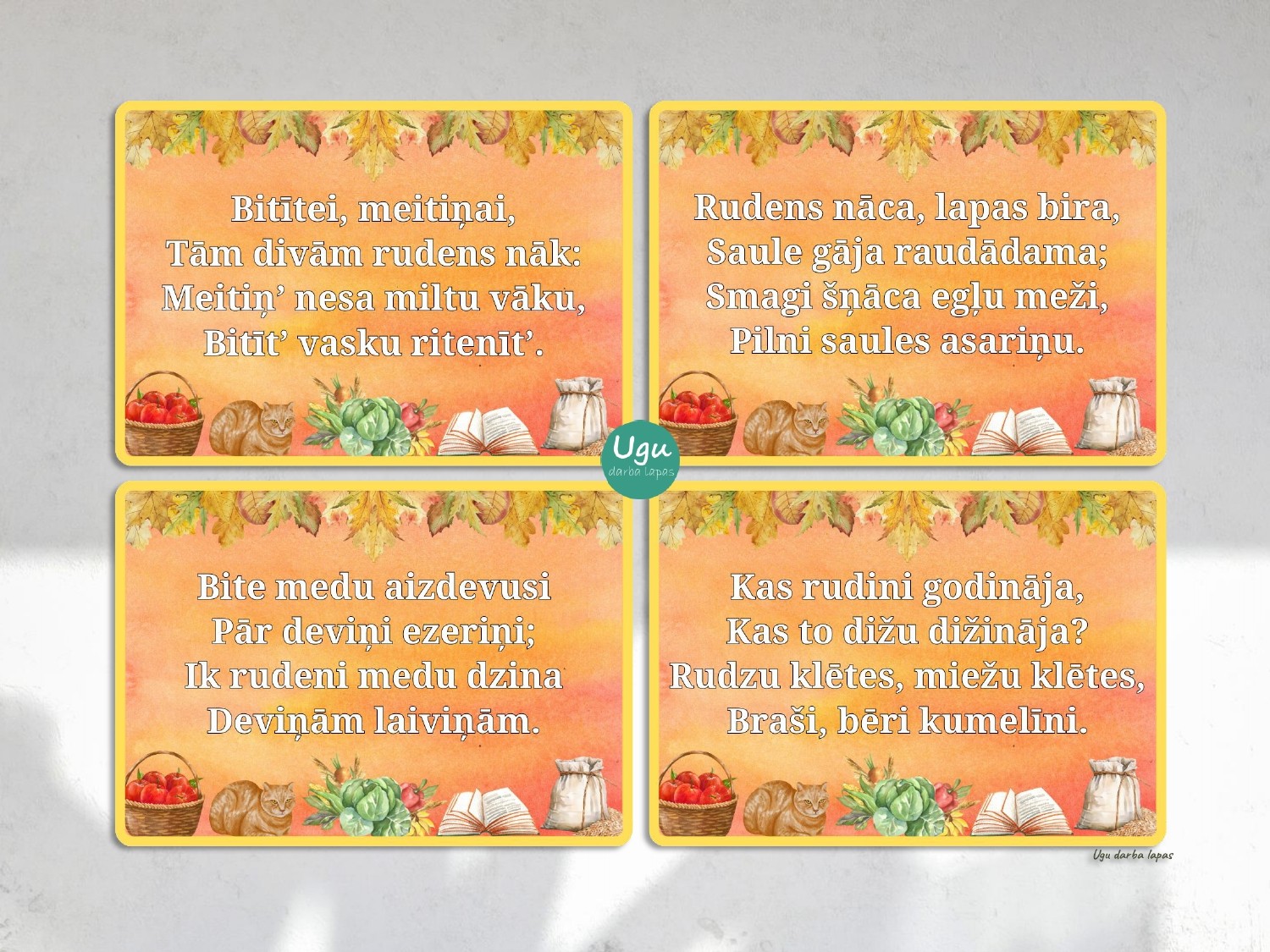 RUDENS TAUTAS DZIESMAS | mazie drukātie burti - Mācību materiāli