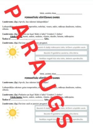 FVD 2 darbu komplekts: laikapstākļu novērojums, termometri.