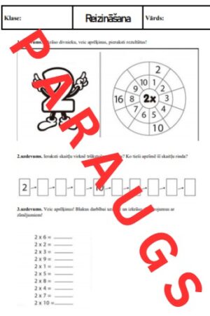 2.7. Ko nozīmē reizināt un dalīt ar 2? Darba lapu komplekts.