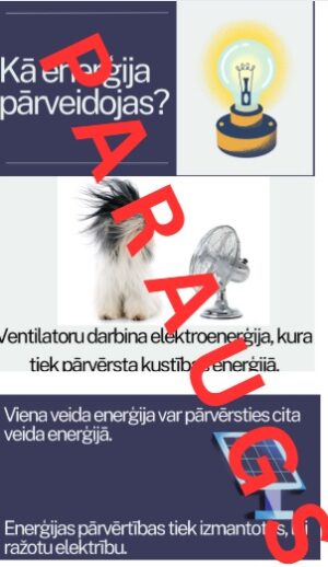 Kā pārveidojas enerģija? Prezentācija+atgādne skolēniem.