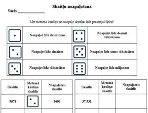 Veselu skaitļu noapaļošana