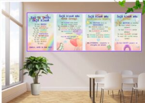 Motivācijas un iedvesmas plakāti sākumskolai.