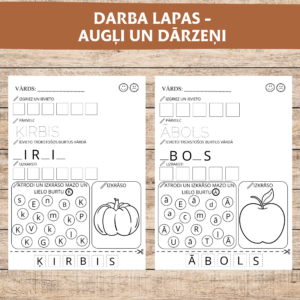 DARBA LAPAS – AUGĻI UN DĀRZEŅI. RUDENS.