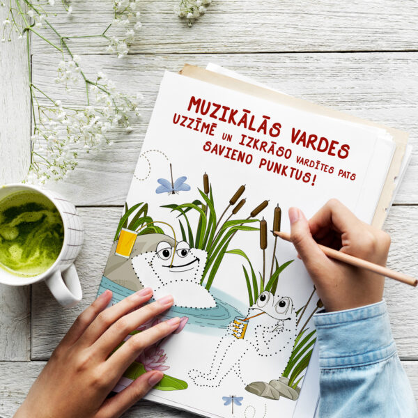 Krāsainie uzdevumi – “Muzikālās vardītes atpūtā” Krāsainie uzdevumi – “Muzikālās vardītes atpūtā”