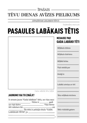 Pasaules labākais tētis – avīze