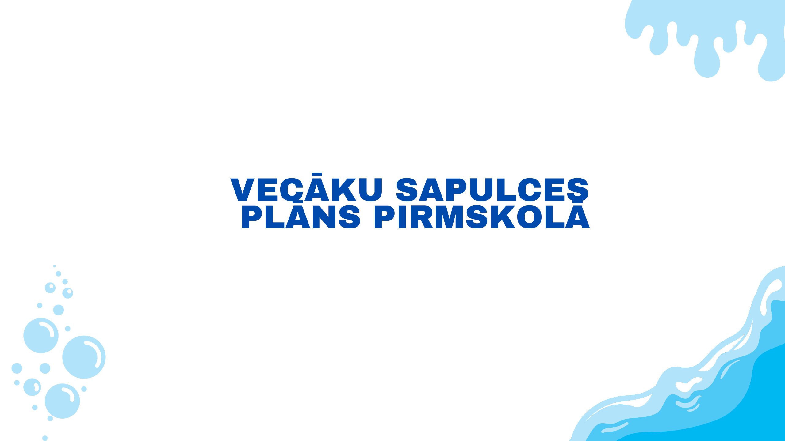 Vecāku sapulces plāns pirmskolā