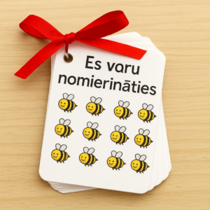 Es varu. Labas uzvedības kartītes.