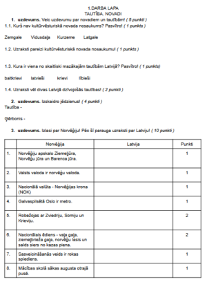 Darba lapa sociālajās zinībās.
