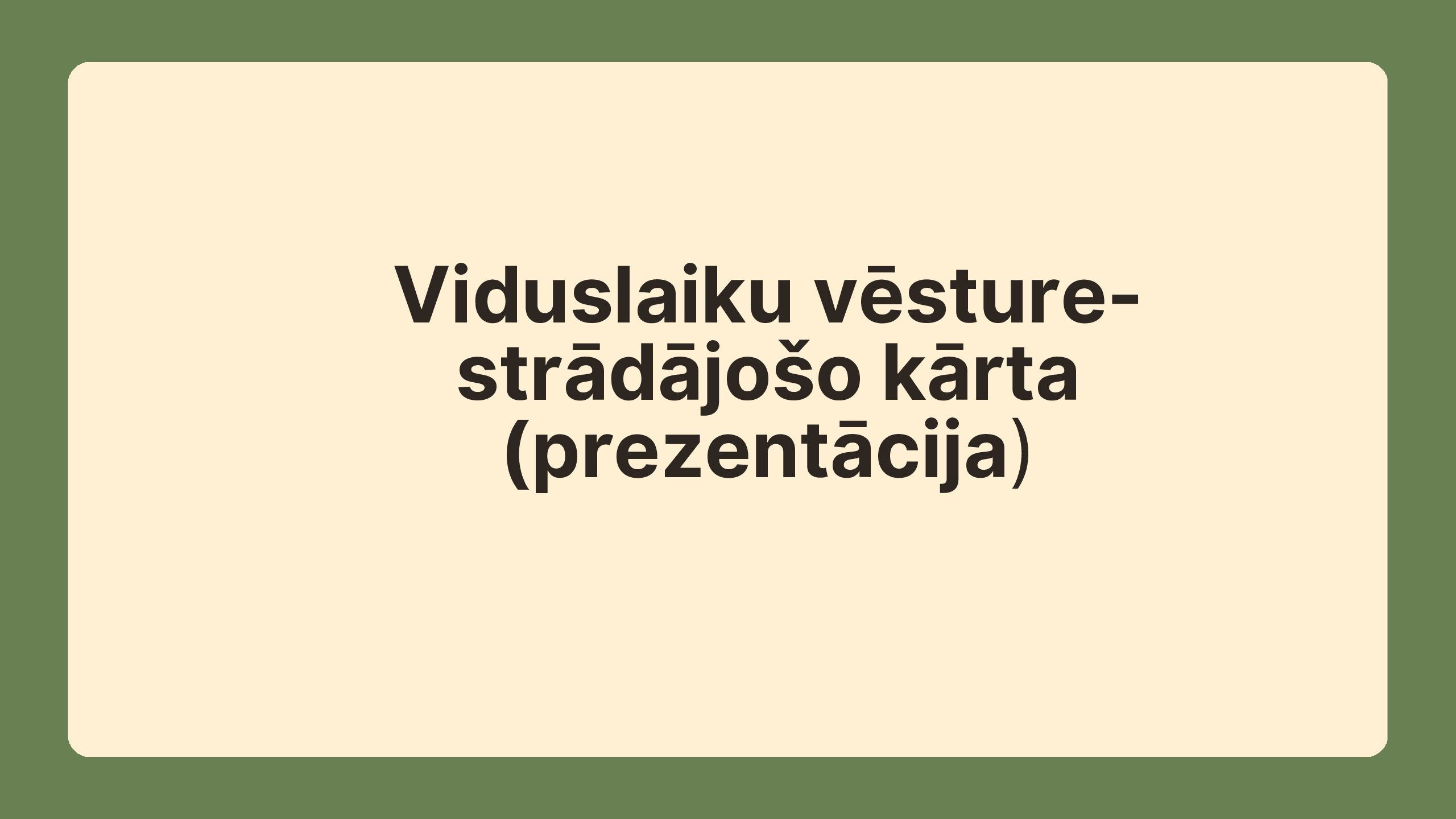 Viduslaiku vēsture- strādājošo kārta (prezentācija)