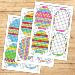 Izkrāso Lieldienu olas atbilstoši paraugam – 3 darba lapas