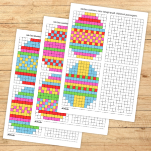 Izkrāso Lieldienu olas atbilstoši paraugam – 3 darba lapas