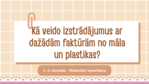 Dizains un tehnoloģijas, 2.klase 1. tēma