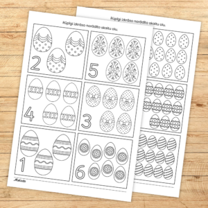 Olu krāsošana, noteikts skaits – 2 darba lapas