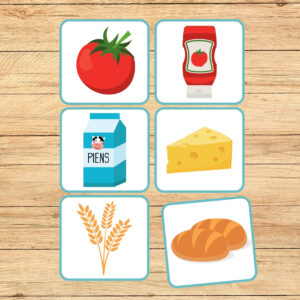 Produkti un to sastāvdaļas, kartītes