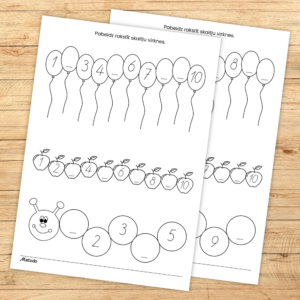 Skaitļu virknes – 2 darba lapas