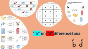 B un D diferencēšana – darba lapas