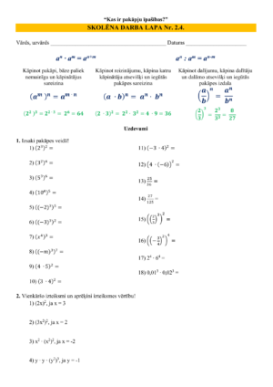 8.2.4. “Kas ir pakāpju īpašības?” 2. daļa