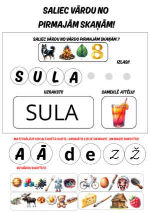 Saliec vārdu no pirmajām skaņām!