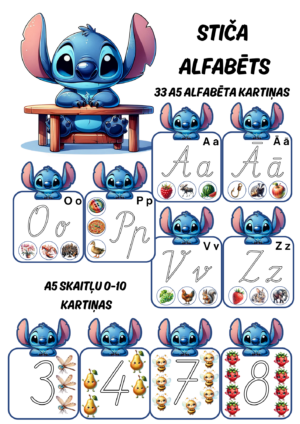 Stiča alfabēts – rakstītie burti.