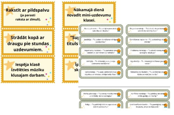 Motivācijas sistēma sākumskolā. Kartītes, bonusi u.c. Motivācijas sistēma sākumskolā. Kartītes, bonusi u.c.