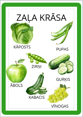 Krāsas – augļi un dārzeņi