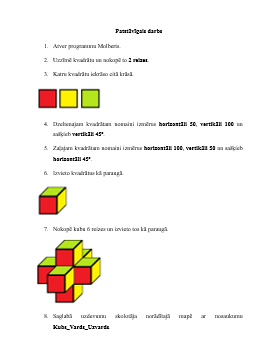 Vektorgrafikas attēla veidošana – kubs