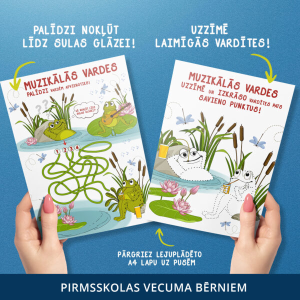 Krāsainie uzdevumi – “Muzikālās vardītes atpūtā” Krāsainie uzdevumi – “Muzikālās vardītes atpūtā”