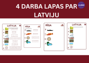 4 Darba lapas “Apvelc burtus” /Latvijas tēma
