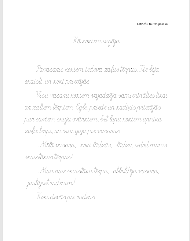 Kā kokiem izgāja- latviešu tautas paska+uzd. Kā kokiem izgāja- latviešu tautas paska+uzd.