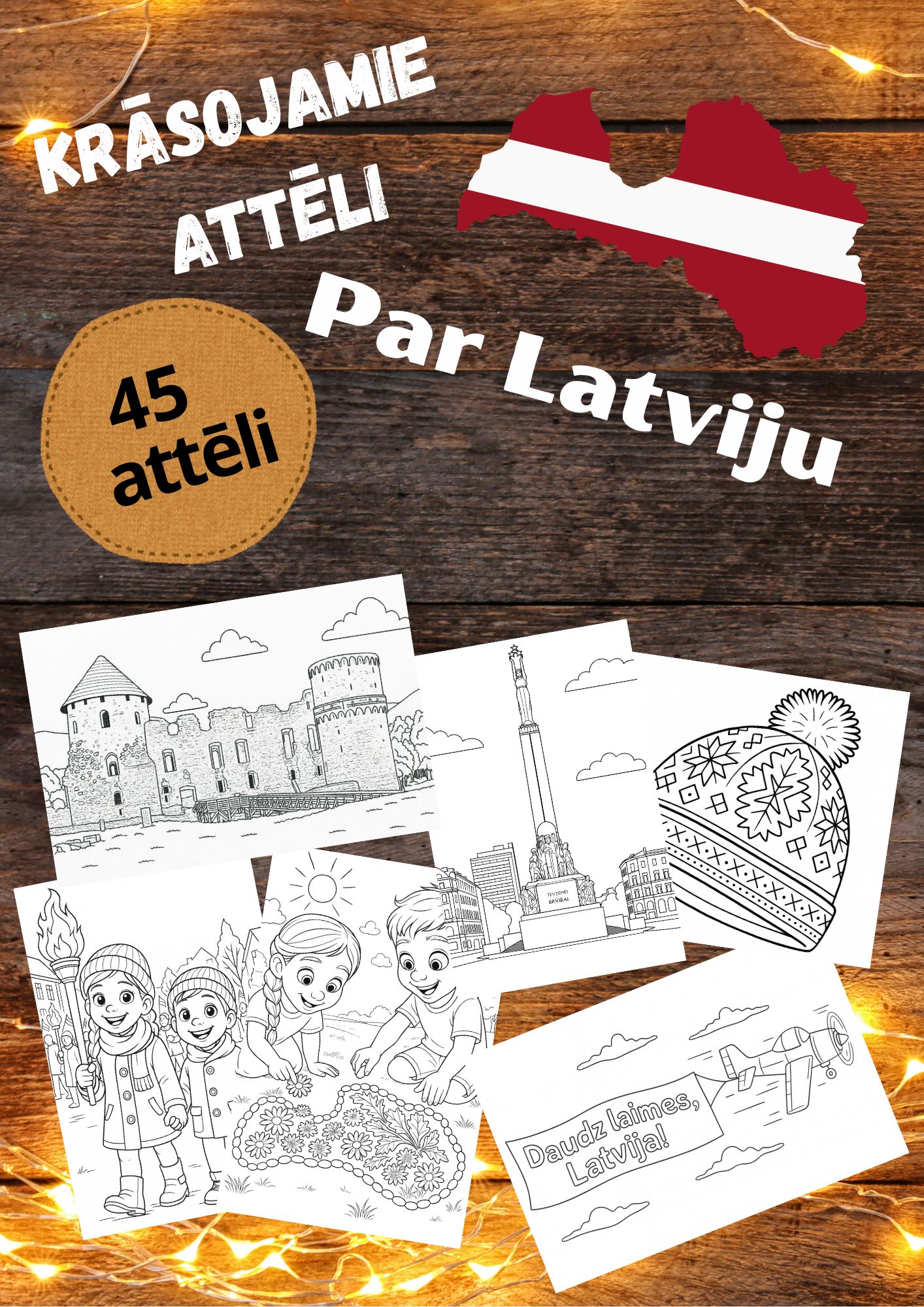 Krāsojamie attēli par Latviju - Mācību materiāli