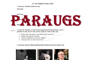 6.1. Kā radās Latvijas valsts KONTROLDARBS