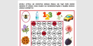 Meklē un iekrāso zilbes!