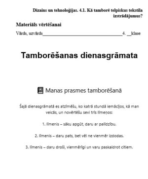 Kā tamborē telpiskus tekstila izstrādājumus? dienasgrāmata