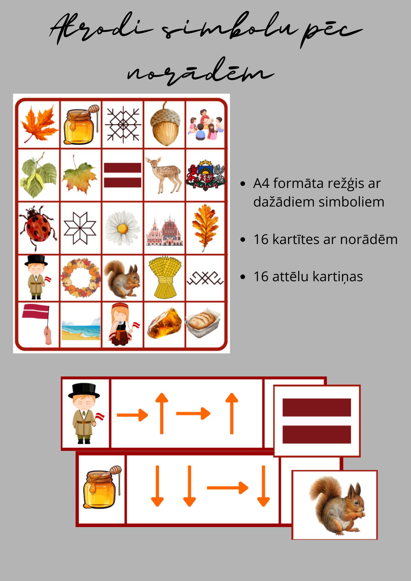 Atrodi simbolu pēc norādēm - Mācību materiāli
