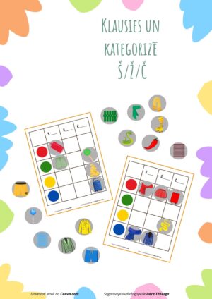 Klausies un sašķiro pēc krāsas – Š/Ž/Č