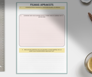 Filmas apraksts — darba lapa skolēniem🎬