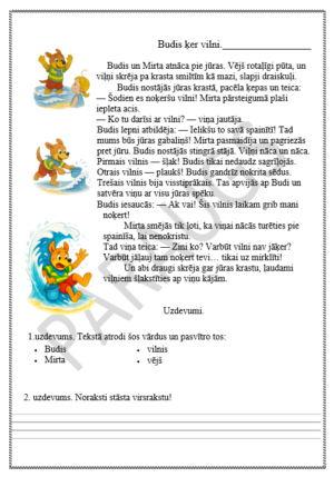 Darbs ar tekstu. Latviešu valoda 1., 2. klase.