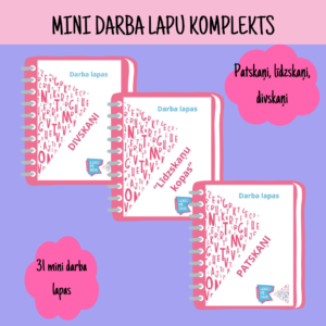 Mini darba lapu komplekts