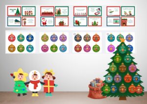 Rotājumi Ziemassvētkos + sarunu kartītes