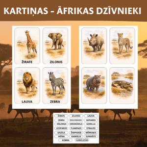 KARTIŅAS – ĀFRIKAS DZĪVNIEKI.
