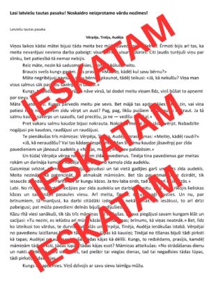 Darbs latviešu folklorā_4. – 6. klase_lasītprasme_literatūra